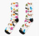 stocking stuffer gift of mid century modern socks with a colorful mcm chair pattern