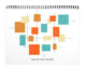 mid century modern wall calendar for 2022