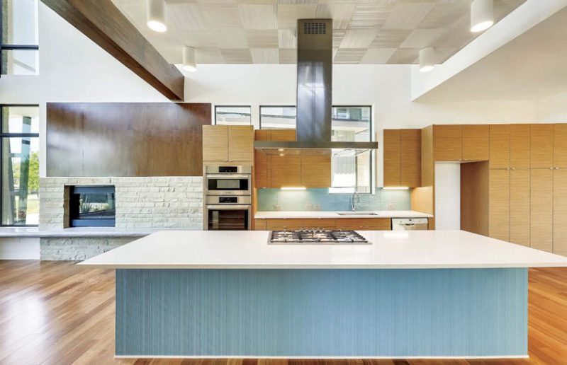 mid century paneling in a kitchen