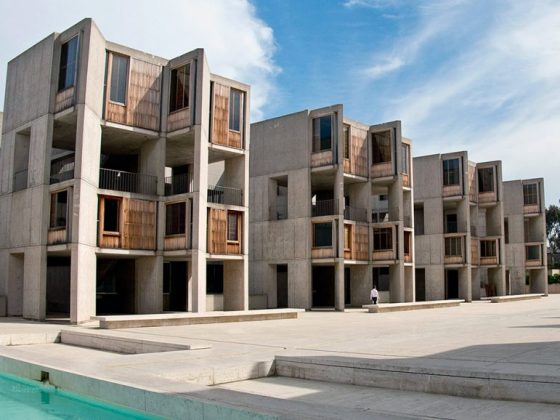 salk institute teak paneling