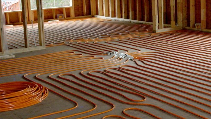 radiant heating installation