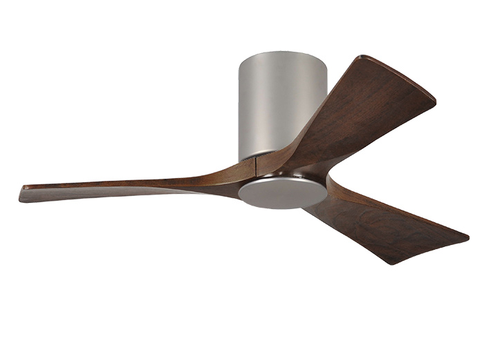 modern ceiling fan with walnut wood blades