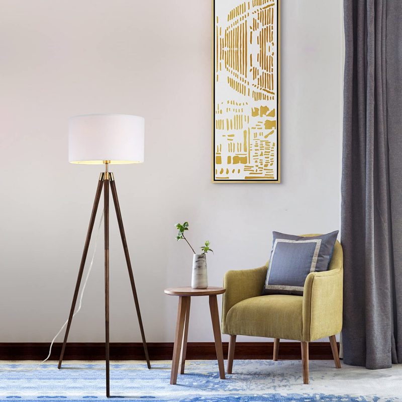 tripod lamp mid century modern floor lamp
