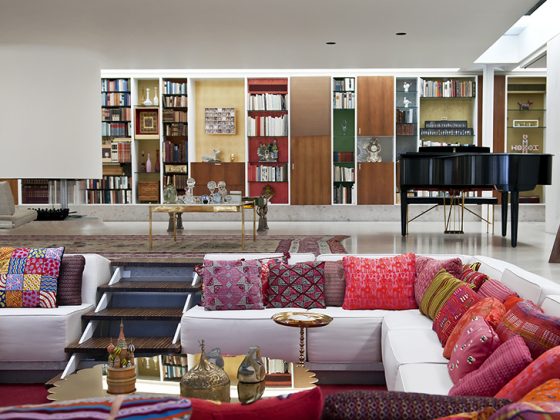 Conversation pit at the Miller House