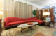 Red Mid Century Modern Sofa