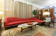 Red Mid Century Modern Kagan Sofa