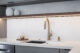 Brass kitchen faucet