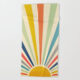 retro 70s style beach towel sunburst