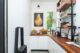 Butler's pantry with mid-century modern design elements