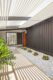 MCM entryway with orange door
