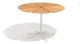 Petal dining table with teak top
