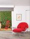 home redesign Palm Springs with red womb chair