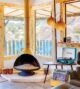 yellow malm fireplace in joshua tree
