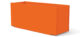large orange rectangular outdoor planter