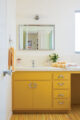 mid century modern yellow bathroom