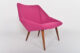 pink upholstery on MCM chair