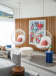 Bubble chairs in Palm Springs living room