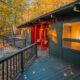 Red Front entry on mcm ranch deck house